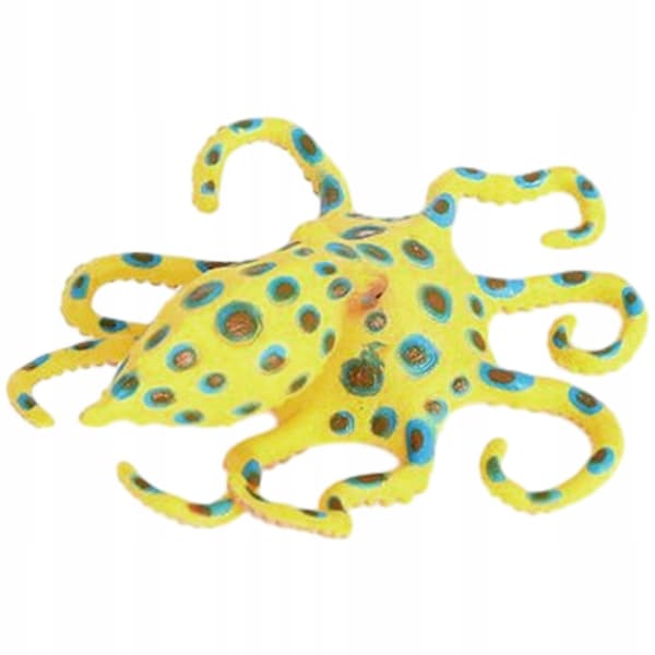 YELLOW PLASTIC OCTOPUS FOR INTERIOR DECORATION