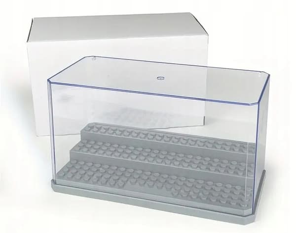 Transparent Display Case for Mini Figures – 3 Levels, GREY
