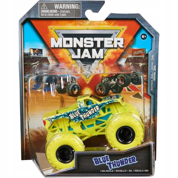 MONSTER JAM OFF-ROAD TRUCK SPIN MASTER SERIES 34 BLUE THUNDER 1:64