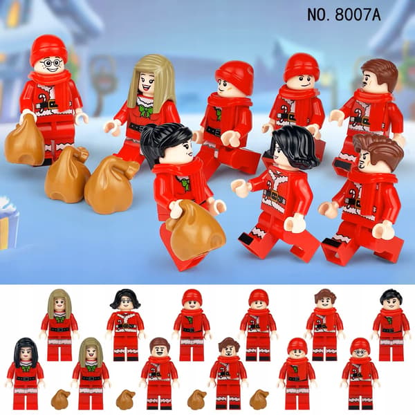 Christmas Minifigures (12 pcs.) + Accessories – Educational Building Blocks Set