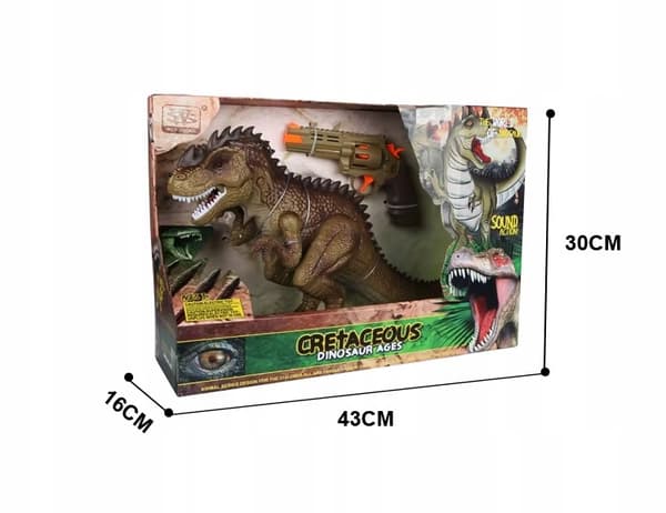 INTERACTIVE T-REX DINOSAUR WITH SMOKE, LIGHTS AND SOUNDS – LASER GUN