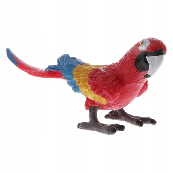 Animal Model Simulation, Toy Figure, Figurine, Home Decor, Red Parrot