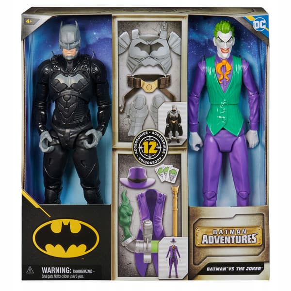 DC COMICS BATMAN VS THE JOKER FIGURES 2-IN-1 SET + ACCESSORIES 30CM