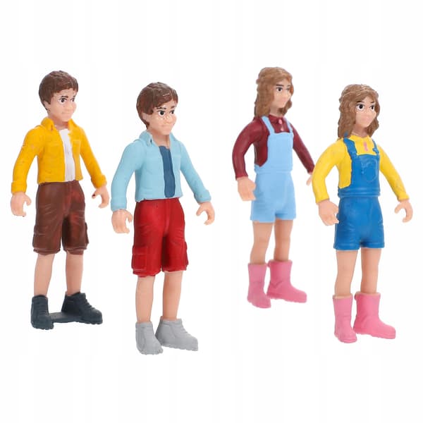 A SET OF COLOURFUL MINI FIGURINES FOR DISPLAY