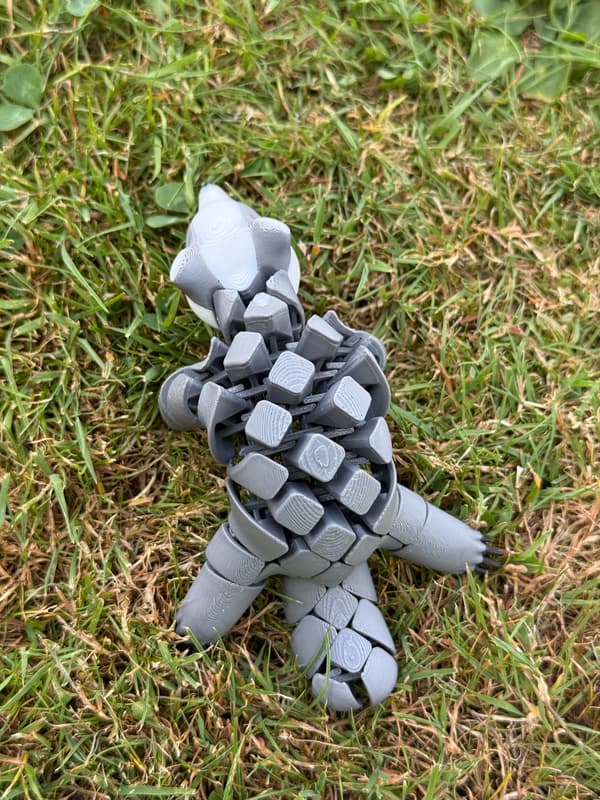 3D segmented badger figurine with moving parts, decorative item, toy, gift