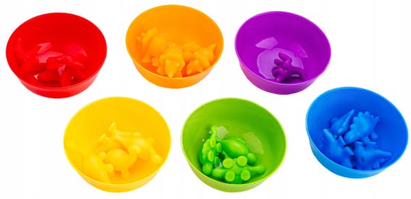 EDUCATIONAL SET: LEARNING COLOURS AND NUMBERS – DINOSAURS Sorting Sorting
