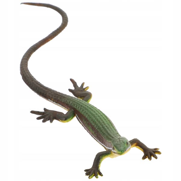 A brightly coloured lizard figurine for decoration and play