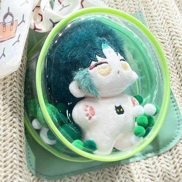Tiny Doll Pouch PVC doll display case – Transparent doll carry bag