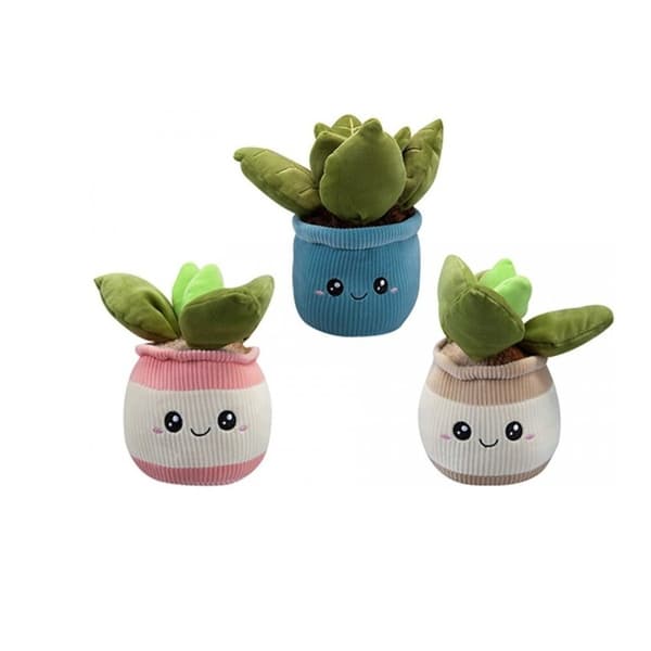 Plush flower in a pot, 20 cm