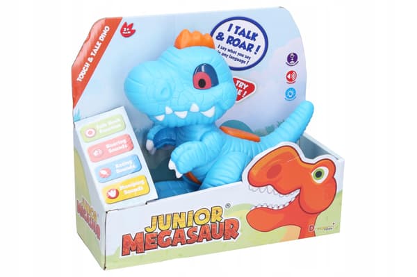 Wiky 23 cm interactive talking dinosaur that repeats sounds, battery-operated