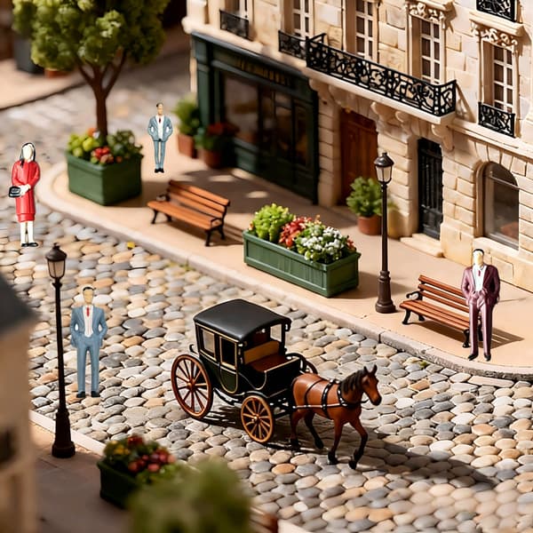 Set of Miniature Figures – Dolls, 1:30 Scale, Plastic, 6 cm, 52 pieces – Practical