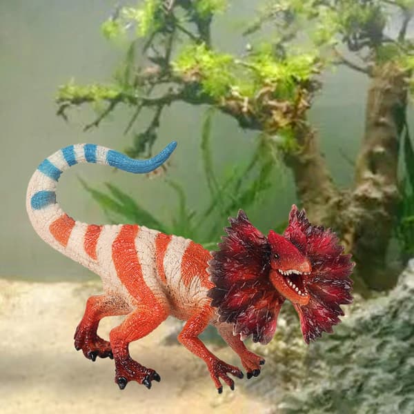 Plastic dinosaur action figure – Dilophosaurus play set – Toy model for boys