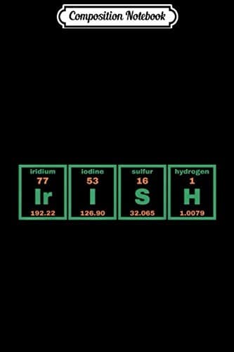 Composition Notebook: Irish Teacher Design – St Patrick’s Day Science Teacher