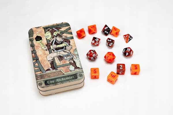 RPG Dice Set for Alchemists – 14 classic polyhedral dice