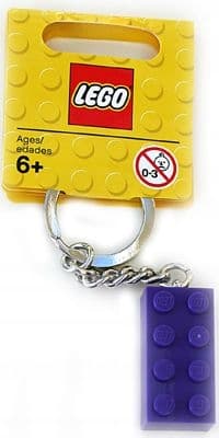 LEGO Classic 853379 Purple Brick Keyring – Chrome