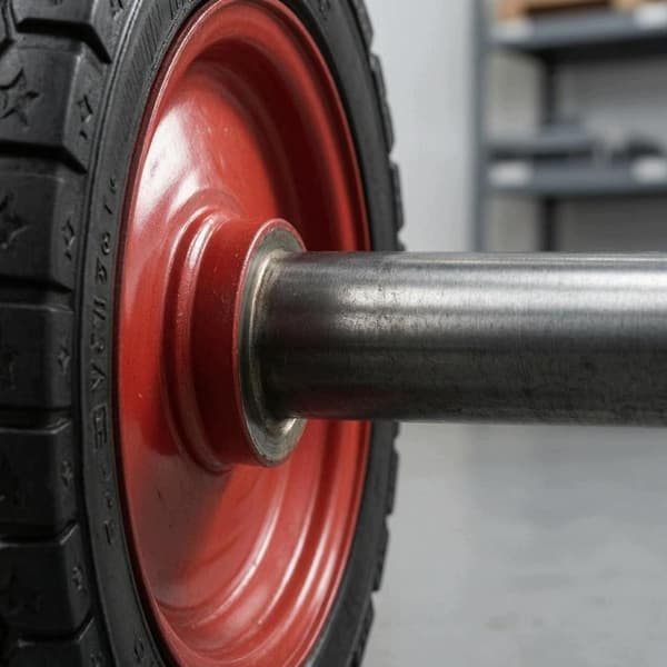 Sturdy Rubber Wheel 60 cm 16 in, 3 cm Axle
