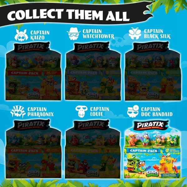 PIRATIX CAPTAIN PACK DOC BANDAID CRAZY JUNGLE FIGURINES