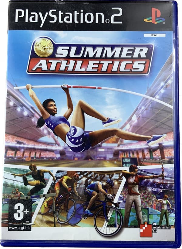 SUMMER ATHLETICS – game disc in very good+ condition, complete PS2 set