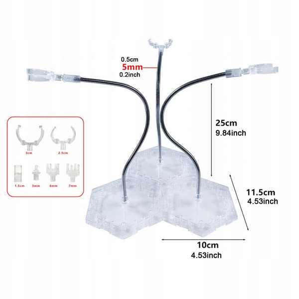 Action Figure Display Stand Decoration – Easy to Install – Clear Centrepiece Top