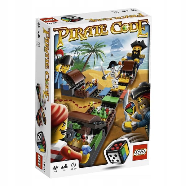 Lego Pirates Board Game PL 3840 Pirate Code MISB 2009 Christmas tree, Father Christmas
