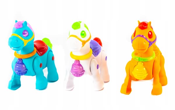 2x BATTERY-POWERED HORSE, 1365G EACH
