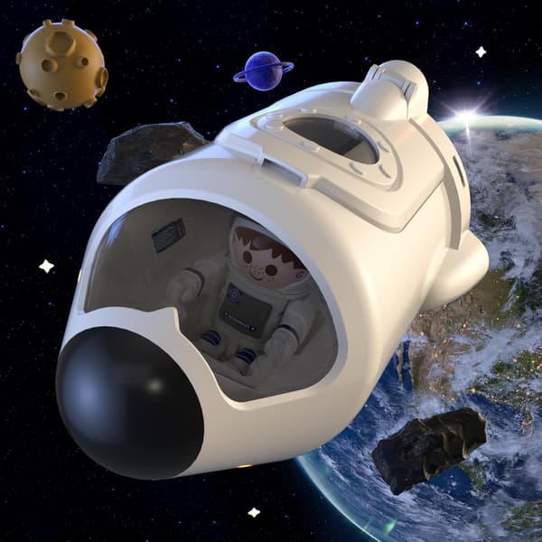 SPACE ROCKET FOR CHILDREN WITH A PROJECTOR AND SOUND EFFECTS – A GIFT