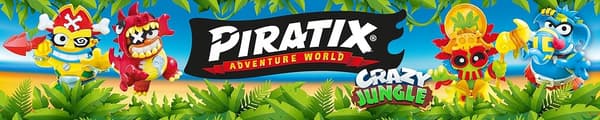 PIRATIX Gorilla Bros Smash Jack CRAZY JUNGLE BLUE GORILLA WITH FIGURINE