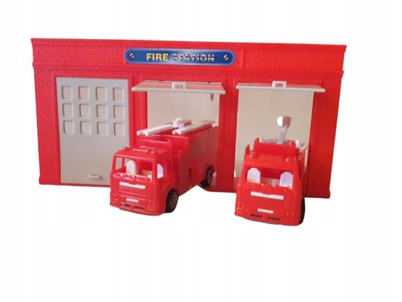 Fire brigade set with a garage and figures