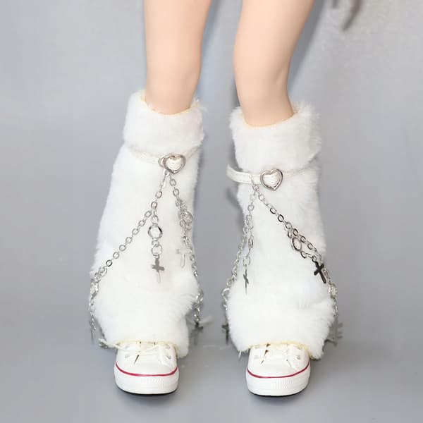 1/6 Scale Figure Boot Cuffs, Boot Socks and Leg Cuffs - Miniature for 12 - White