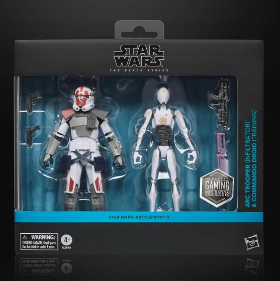 STAR WARS BATTLEFRONT II ARC TROOPER DROID COMMANDO BLACK SERIES SET