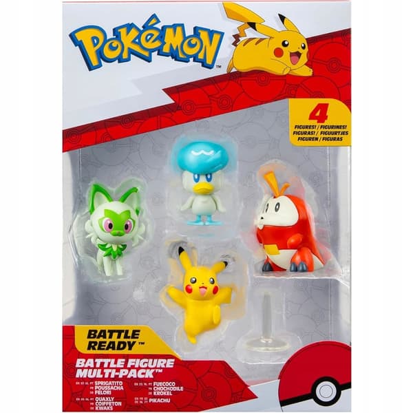 POKÉMON BATTLE FIGURE MULTI-PACK PALDEA PIKACHU FUECOCO SPRIGATITO QUAXLY