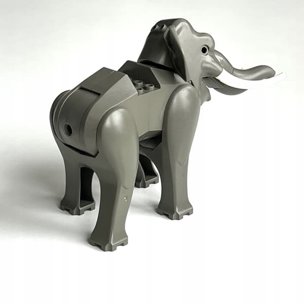 LEGO Large Elephant elephant1c01 Old Dark Grey 7414 Adventurers – incomplete