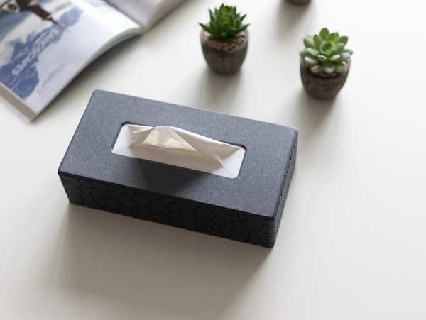 Tissue box cover – stone pattern