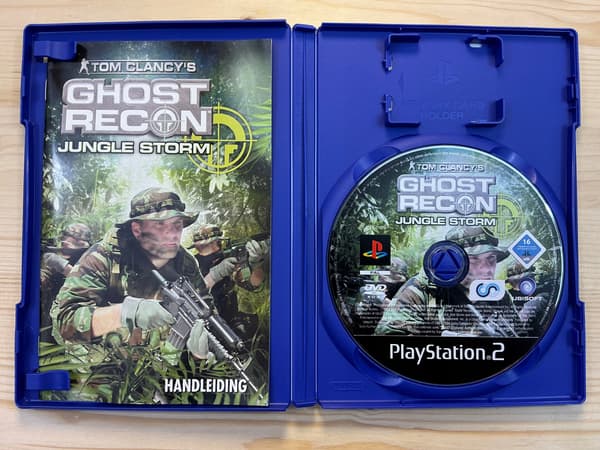 TOM CLANCY'S GHOST RECON JUNGLE STORM – disc in very good+ condition, complete PS2 set