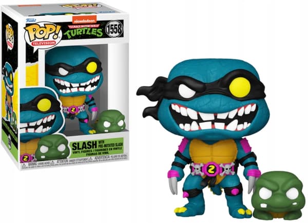 Funko Pop! NINJA TURTLES Buddy 1558 Slash & Pre-mutated Slash