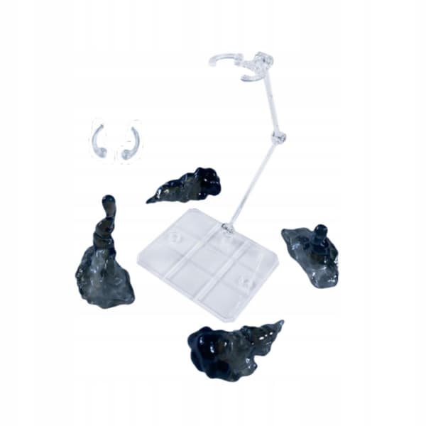 Models with a smoke effect for articulated dolls Realistic diorama scene Black