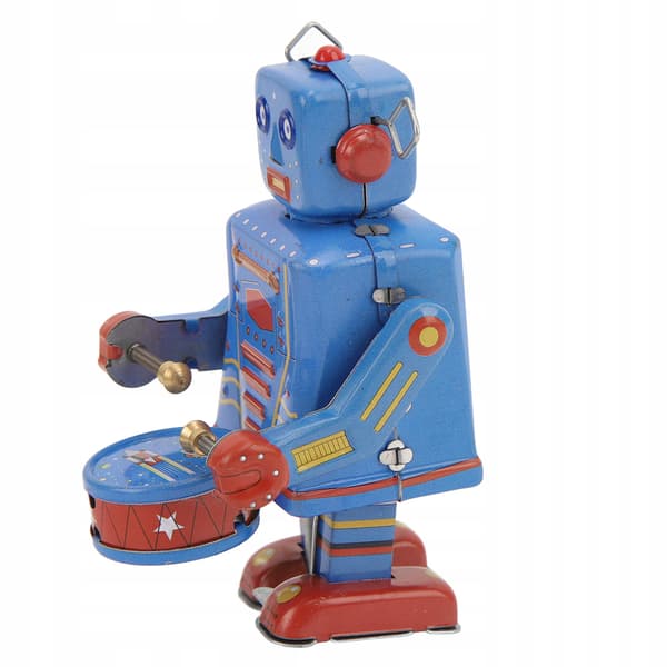 Clockwork Percussion Robot – Retro Tinplate – Handcrafted robots at JW