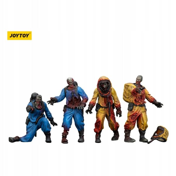Zombie Dark Source figurines – biochemical laboratory team, 4 pieces, 8 cm