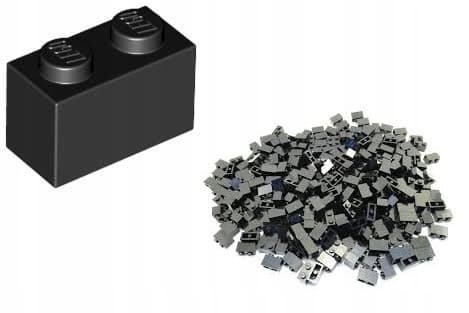 LEGO 1x2 black brick x 100 pieces - 3004