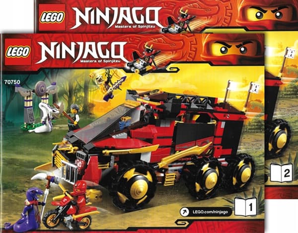 LEGO paper instructions WITHOUT BRICKS!!! – NINJAGO Ninja DB X 70750 2015