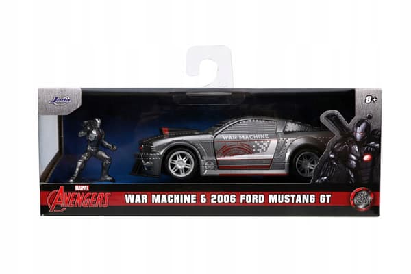 2006 Jada Ford USA Mustang Coupé with a War Machine figurine