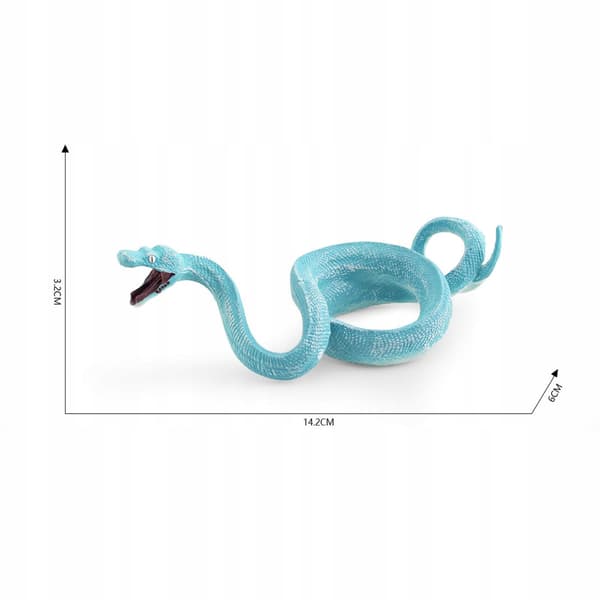 Snake figurine – Realistic educational wildlife statue for Micro Blue