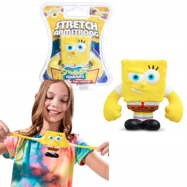 SONGEBOB STRETCH ARMSTRONG STRETCHABLE FIGURINE AND SOFT SQUISHY TOY