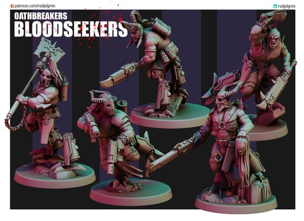 OATHBREAKERS BLOODSEEKERS x5 Red Pilgrim Miniature