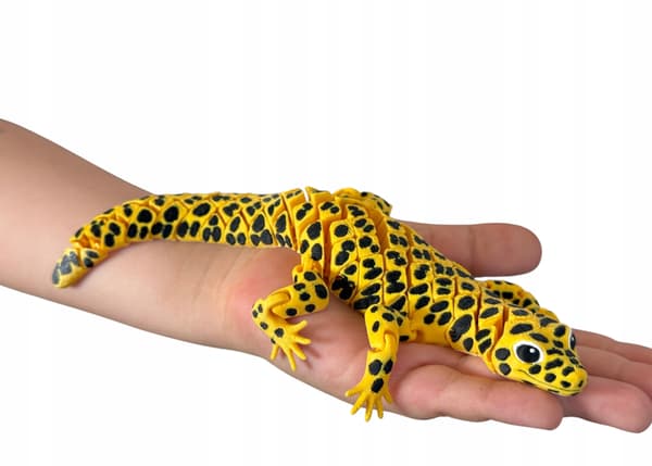 3D Leopard Gecko – a realistic segmented figurine, terrarium decoration