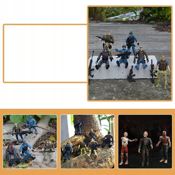 1 SET OF REALISTIC SOLDIER AND ZOMBIE MODELS MADE FROM SAFE PLASTIC