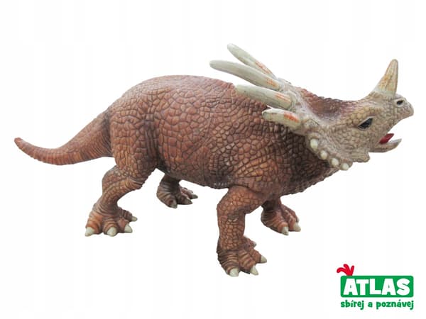 F - Styracosaurus dinosaur figurine, 30 cm