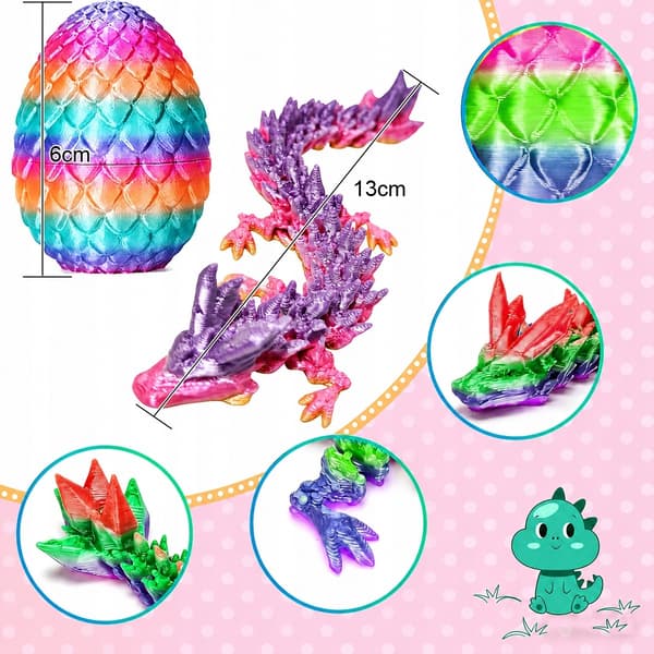 12 3D-PRINTED DRAGON EGGS WITH DRAGONS – MOVING POND GIFT SET