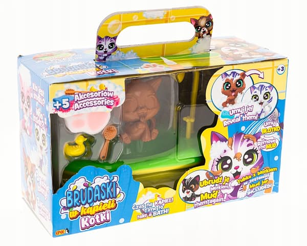 EPEE BRUDASKI BATH TIME SET: Tytus the Kitten, bath, mud