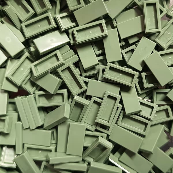 LEGO 1x2 Sand Green Tile 4616578 3069b – 100 pieces